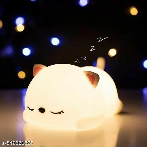 Silicon Snoring Cat Night Light Night Lamp